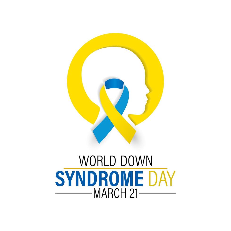 World Down Syndrome Day on 21 March . Greeting card, poster, flyer and Banner, background design. vector