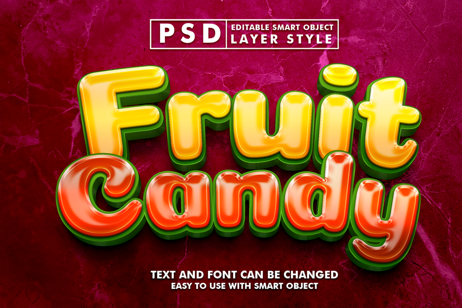 Fruits Editable Text Effect psd