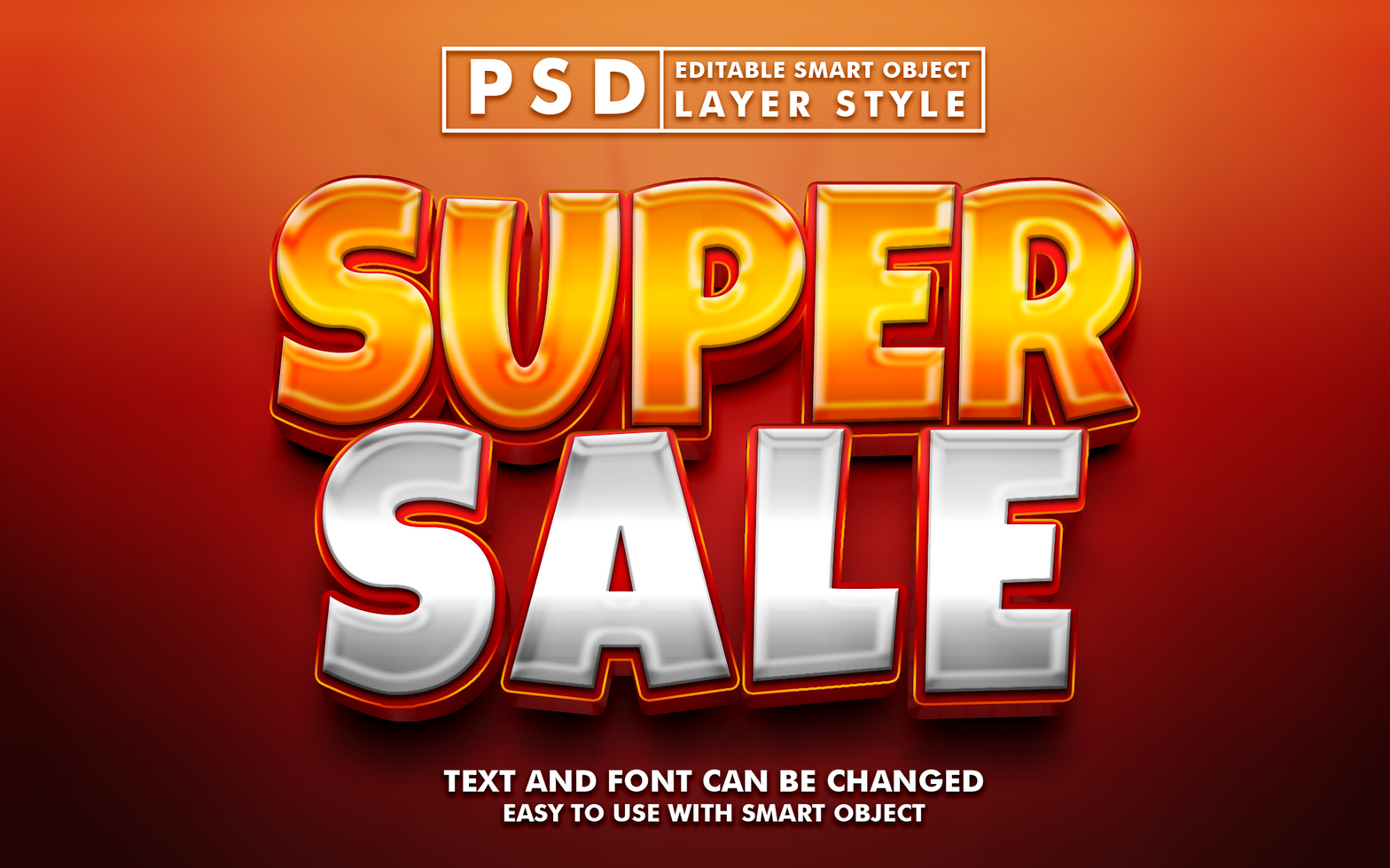 Super Sale Editable Text Effect psd