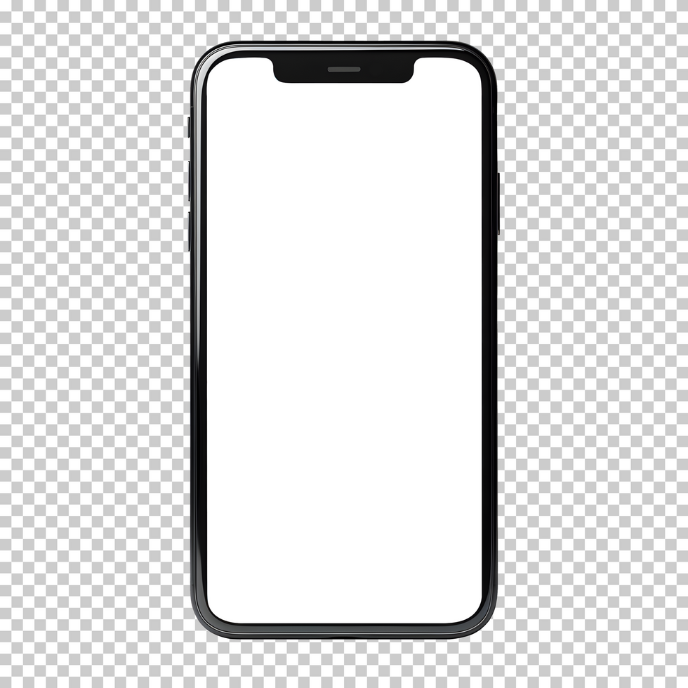 Psd phone template with blank frame for design