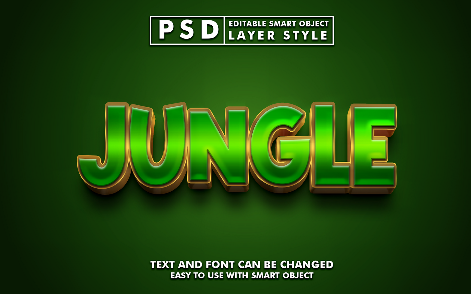 Jungle Editable Text Effect psd