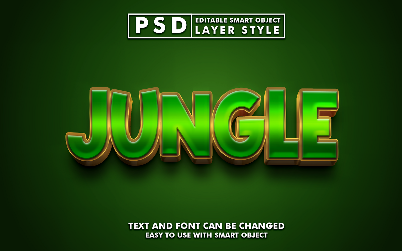 djungel redigerbar text effekt psd