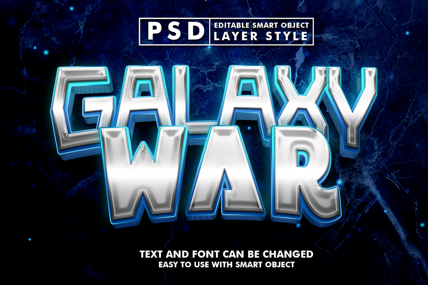Galaxy Editable Text Effect psd