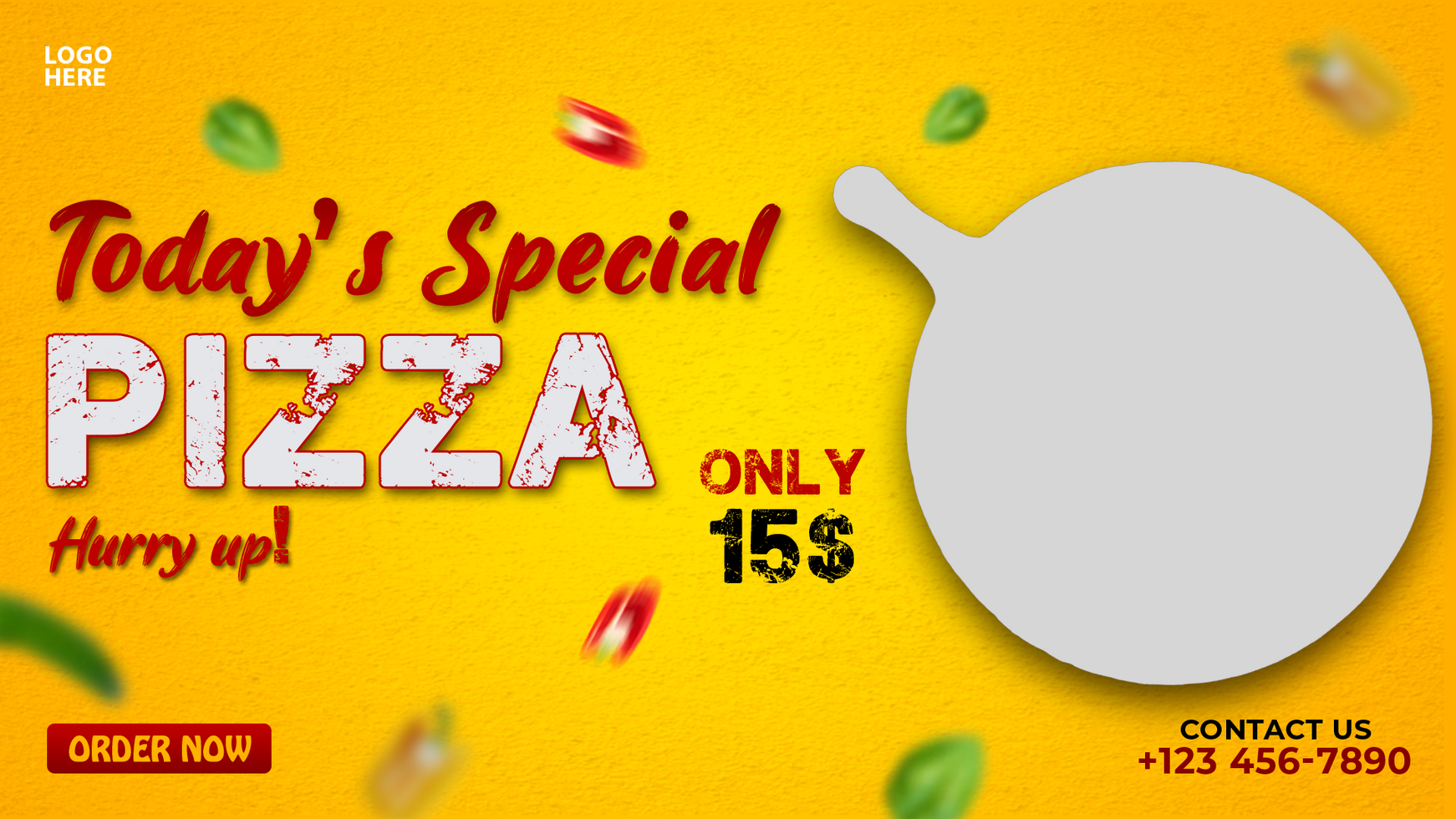 Pizza and food menu social media web banner design psd