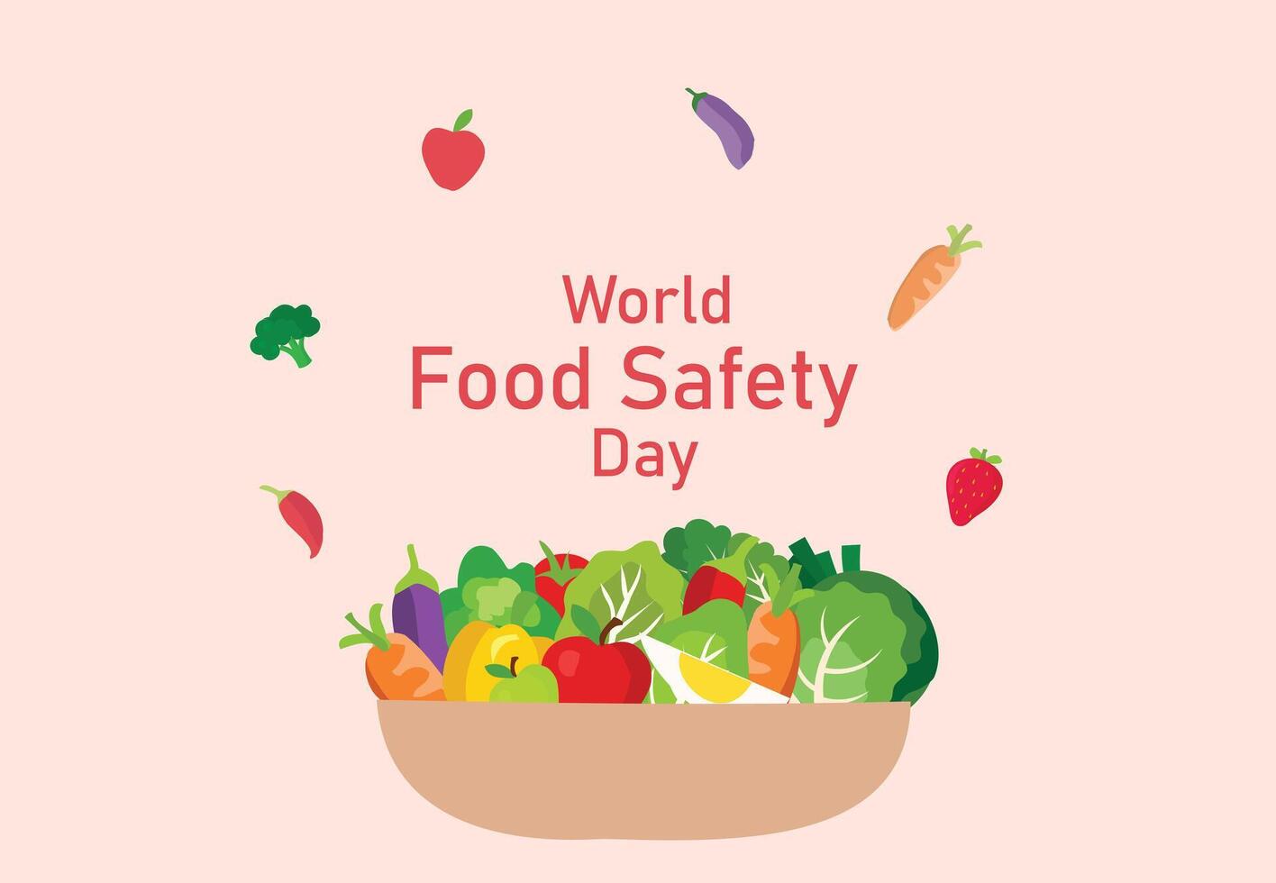 World food safety day conceptvector illustration vector