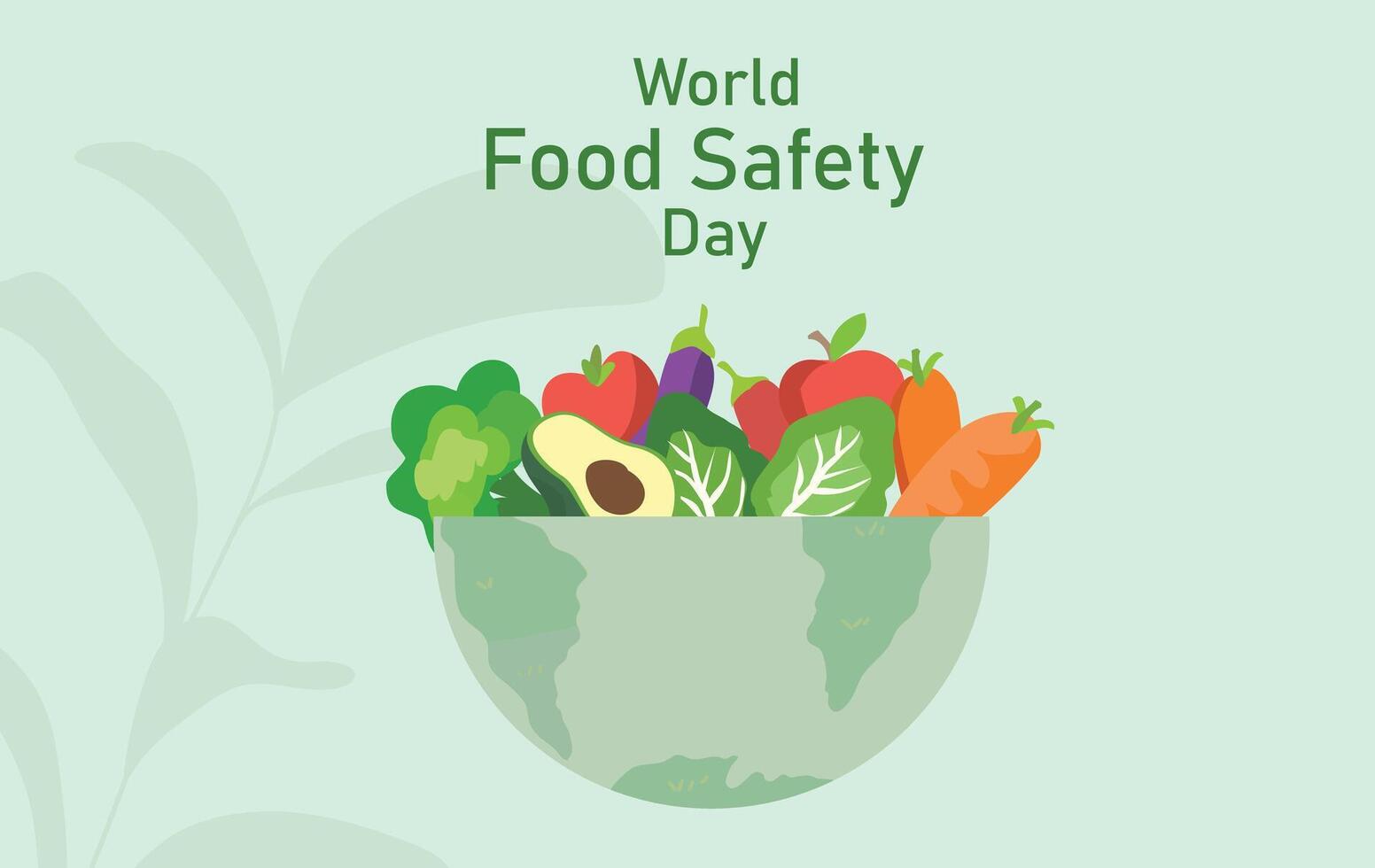 World food safety day concept vector illustration