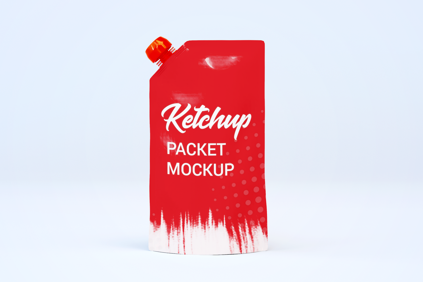 ketchup packet editable mockup psd