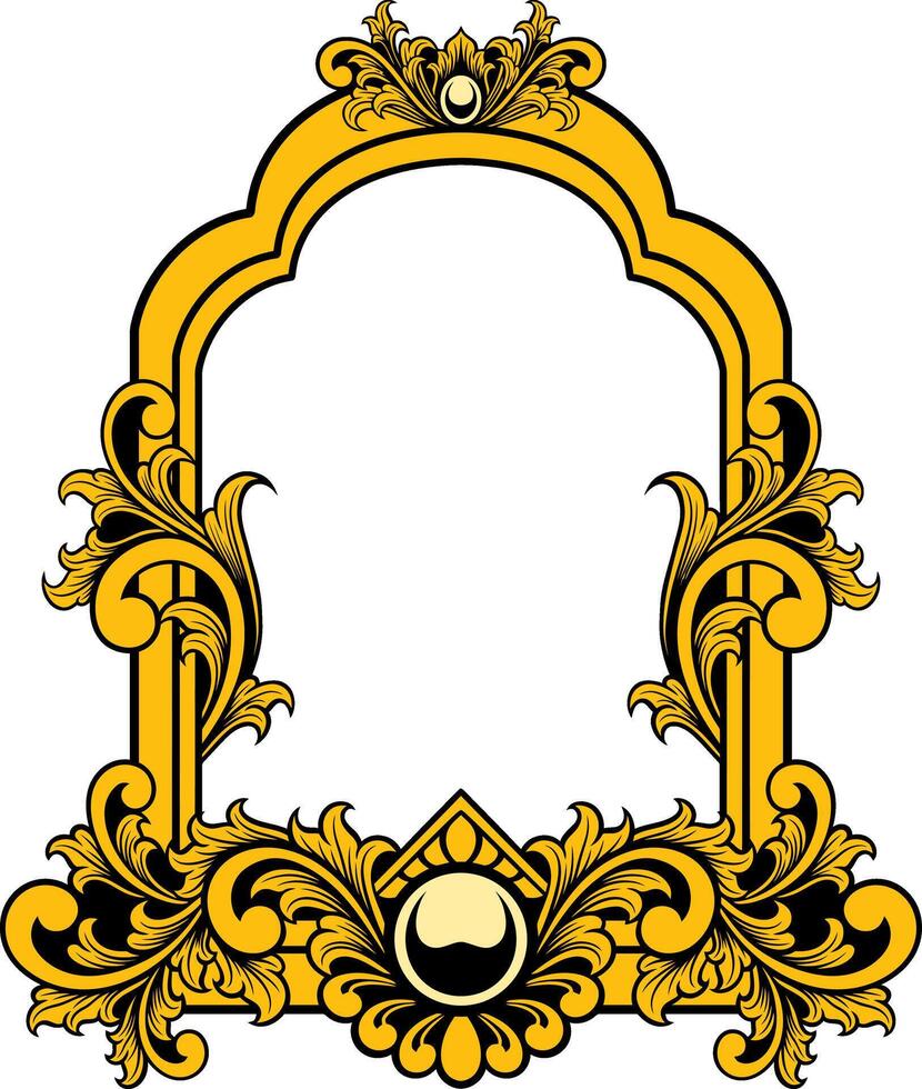 Classic vintage ornament frame vector