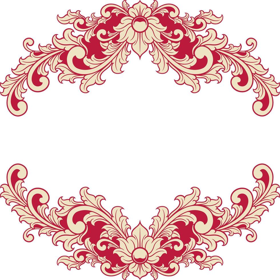 Vintage ornament frame for wedding vector