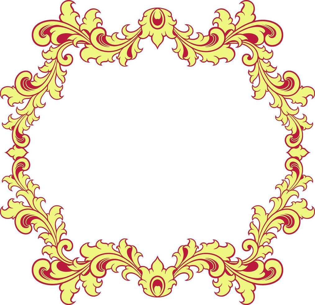 Vintage ornament frame for wedding vector