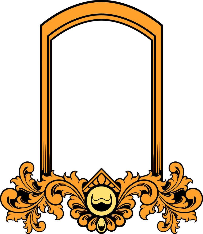 Classic vintage ornament frame vector