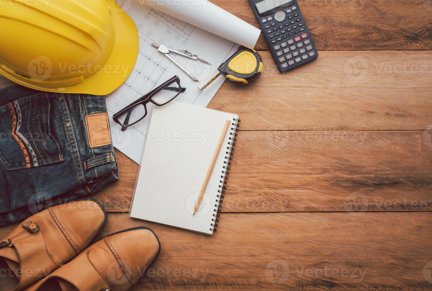 Uniforms and equipment of the engineers working - concept for men photo