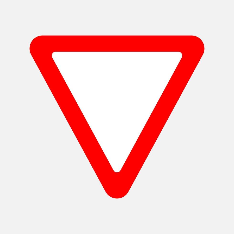 Give way sign. Vector design.
