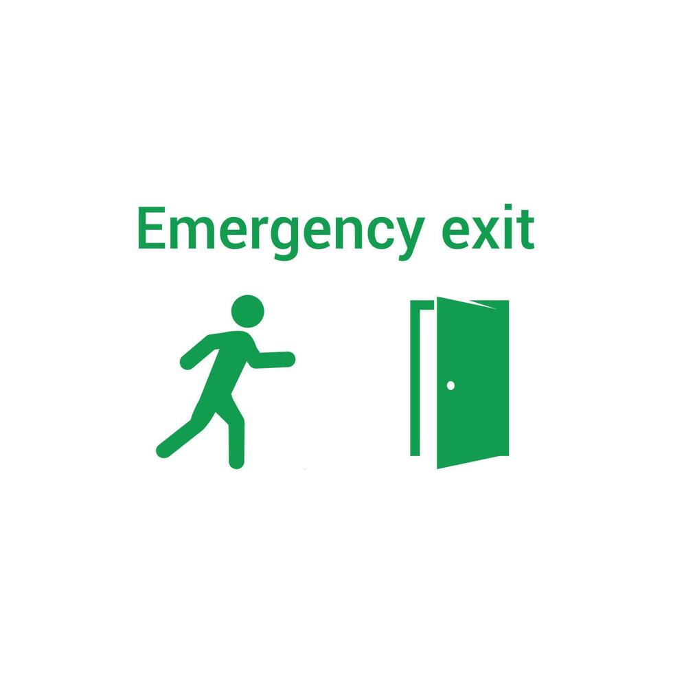 vector symbol of emergency exit warning lane.