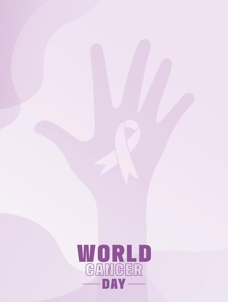 vector gradient world cancer day vertical background template
