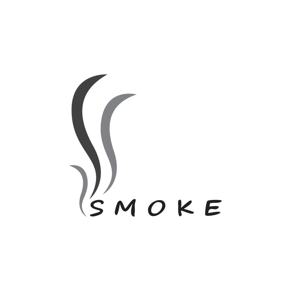 Smoke steam logo vector template illustration