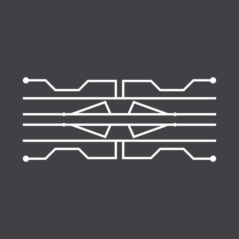 Circuit  Cable Technology Logo Vector Template Illustration