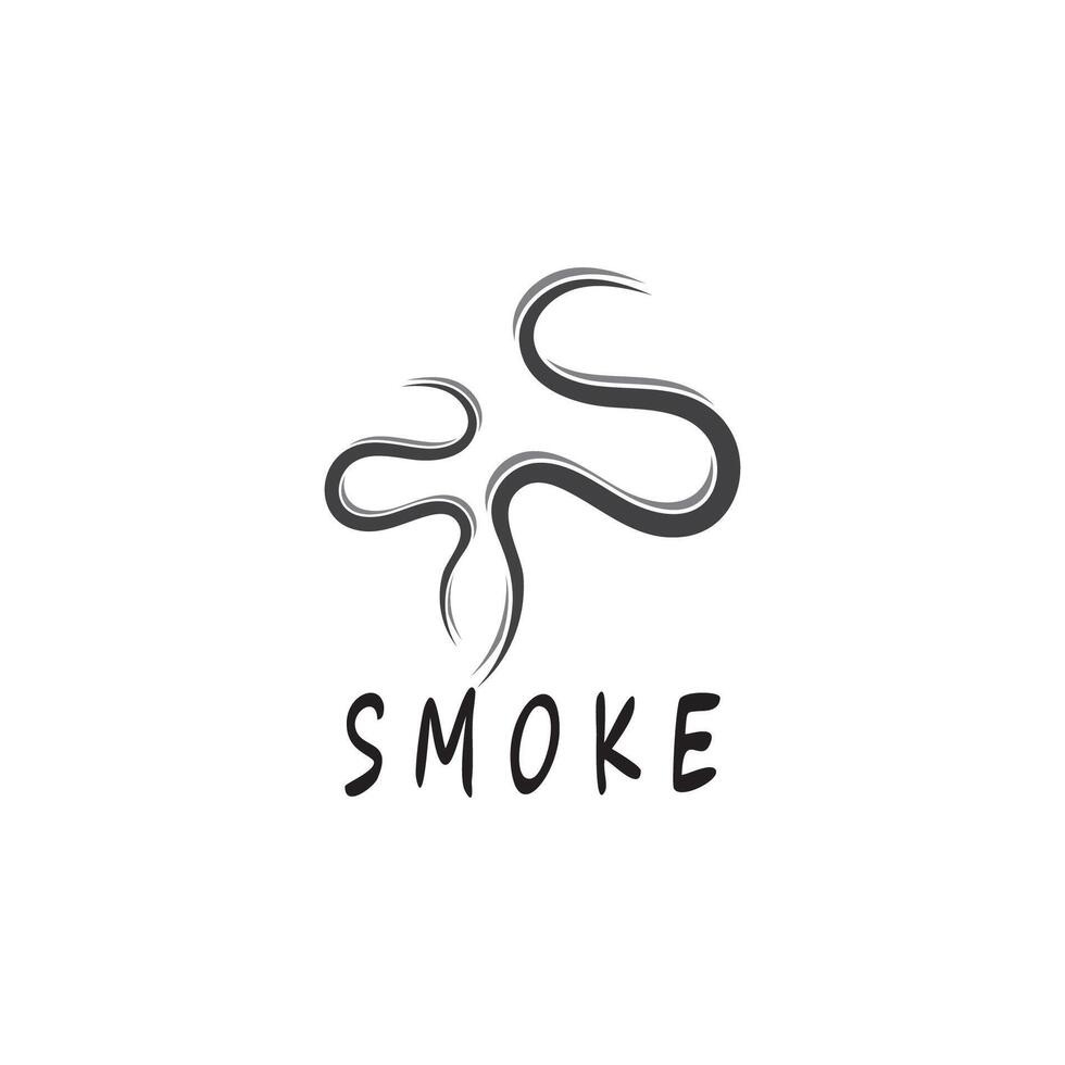 Smoke steam logo vector template illustration
