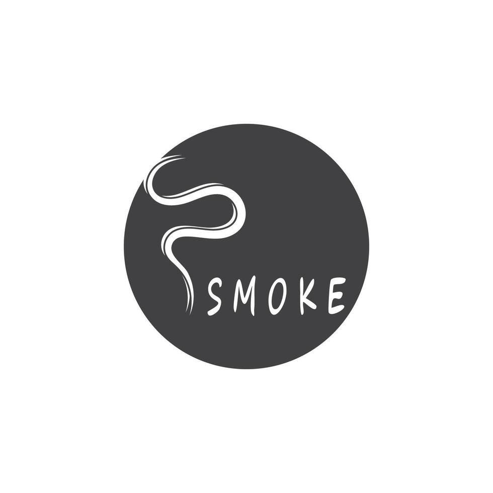 Smoke steam logo vector template illustration