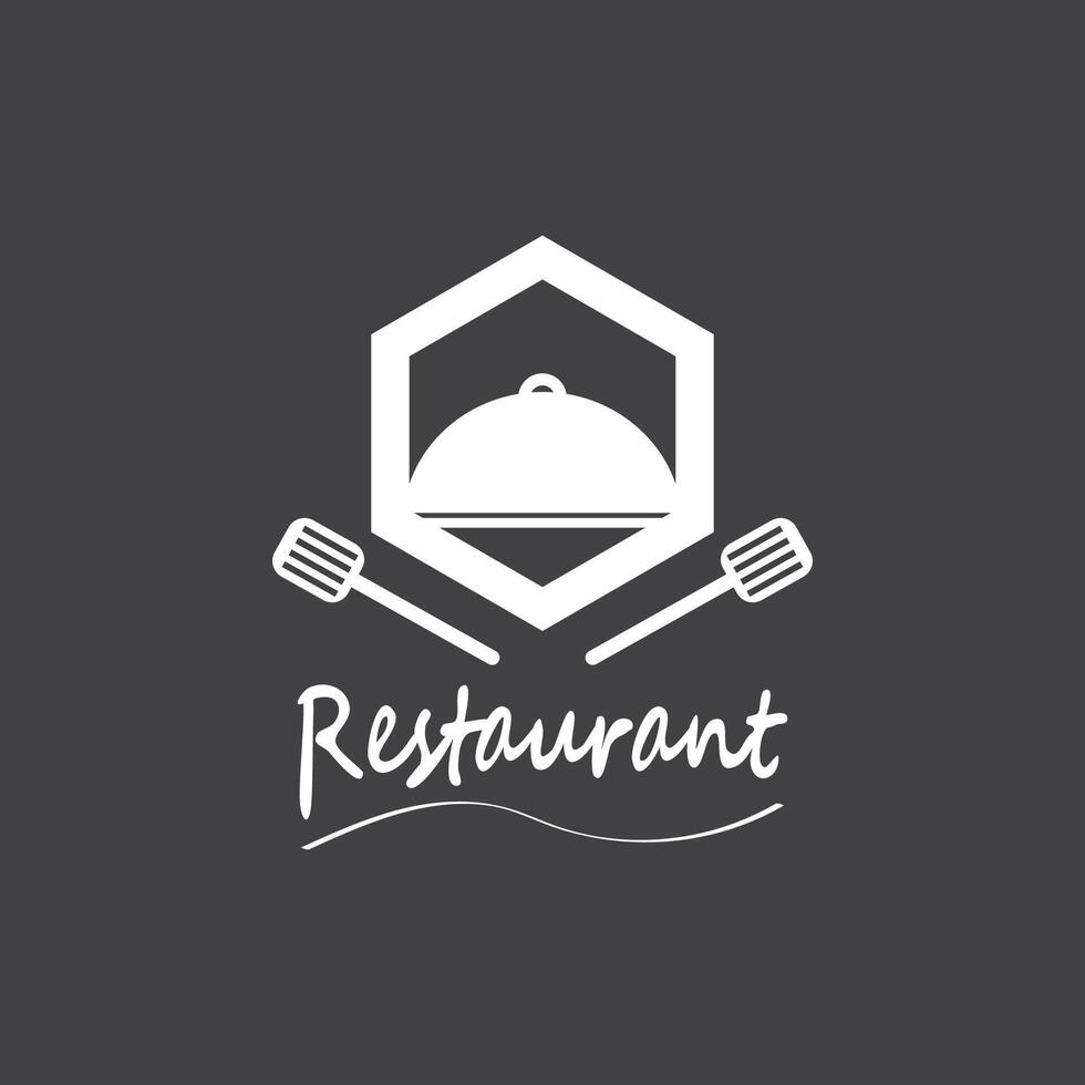 Restaurant logo vector template illustration