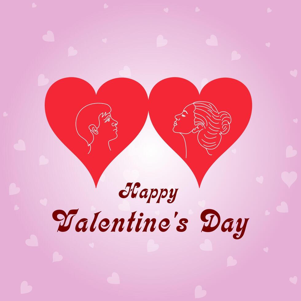 contento san valentin día, San Valentín día concepto para saludo tarjeta, celebracion, anuncios, marca, cubrir, etiqueta, ventas. San Valentín día mínimo corazón diseño tarjeta. vector