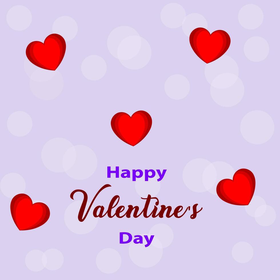 Happy Valentines Day, valentine's day concept for greeting card, celebration, ads, branding, cover, label, sales. Valentine's Day Minimal Heart Design Card. vector