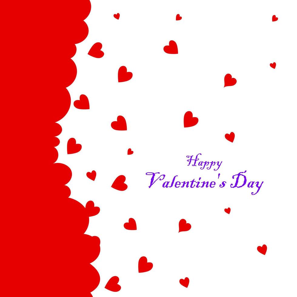Happy Valentines Day concept for greeting card, celebration, ads, branding, cover, label, sales. Valentine's Day Minimal Heart Design Card. vector