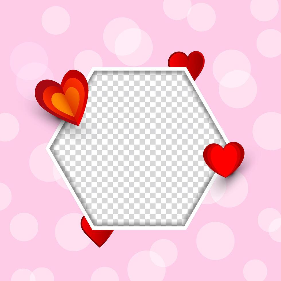 Happy Valentines Day concept for greeting card, celebration, ads, branding, cover, label, sales. Valentine's Day Minimal Heart Design Card. vector