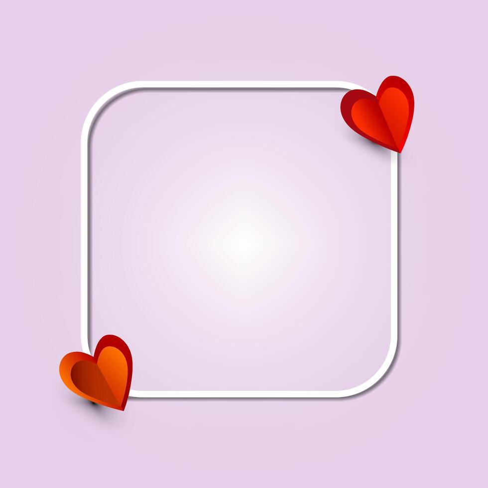 Happy Valentines Day concept for greeting card, celebration, ads, branding, cover, label, sales. Valentine's Day Minimal Heart Design Card. vector