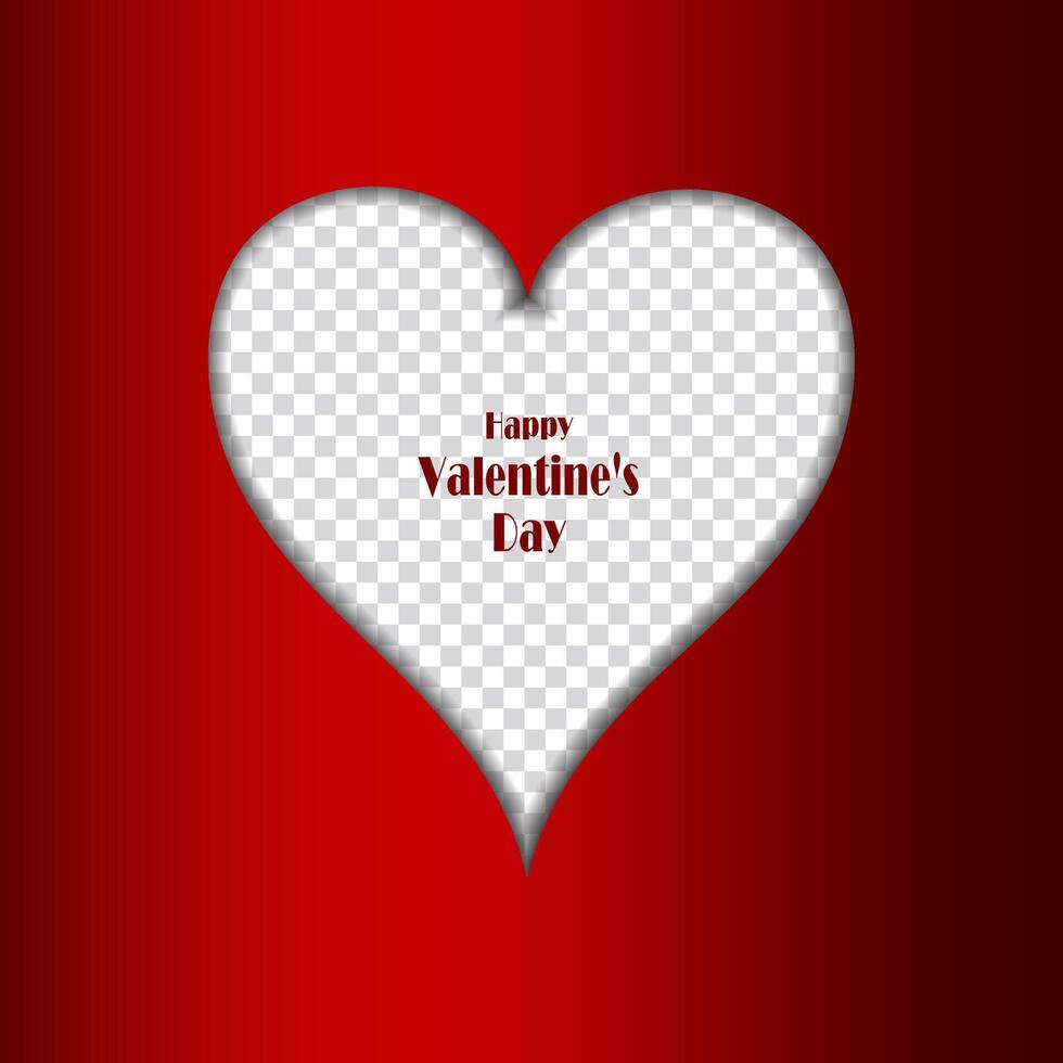 Happy Valentines Day concept for greeting card, celebration, ads, branding, cover, label, sales. Valentine's Day Minimal Heart Design Card. vector