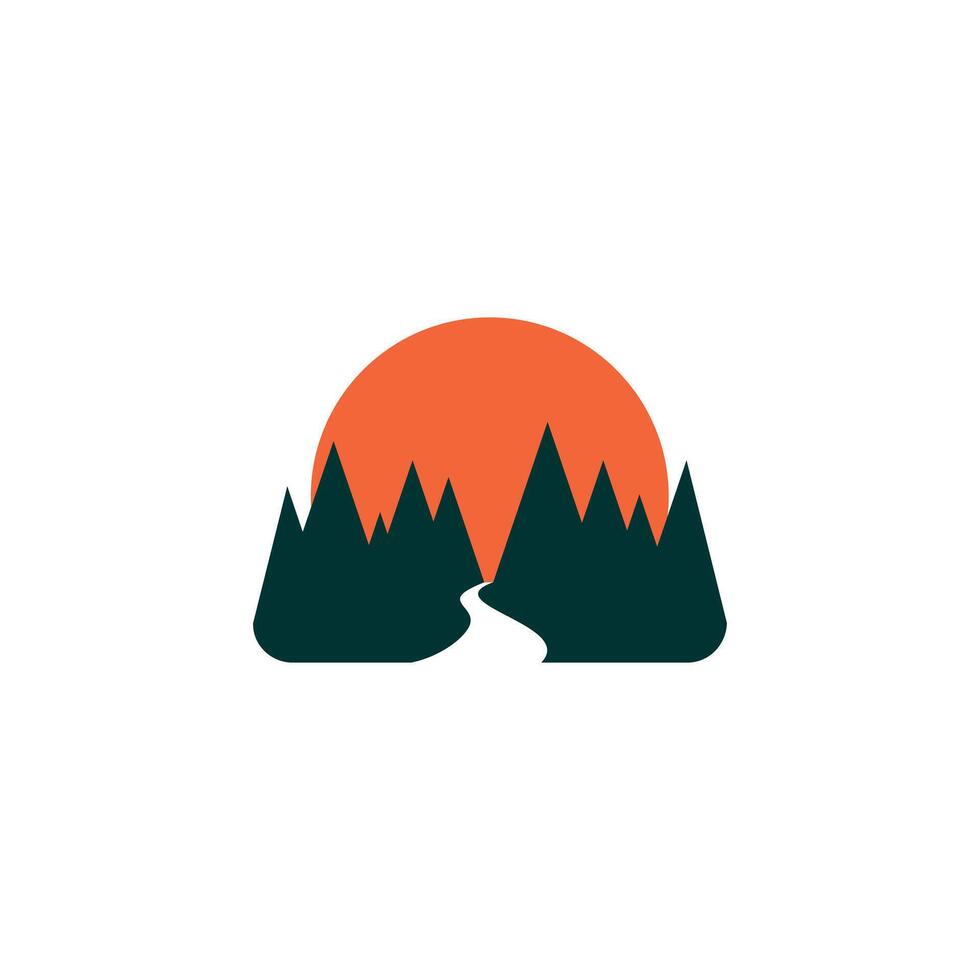 nature badge logo vector illustration