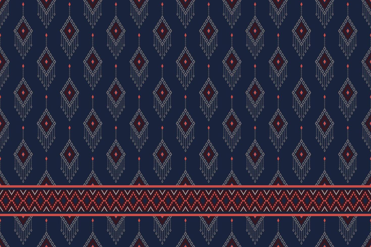 Vertical ikat geometric traditional style,seamless pattern and line texture background. Use for fabric, textile, decoration elements. vector