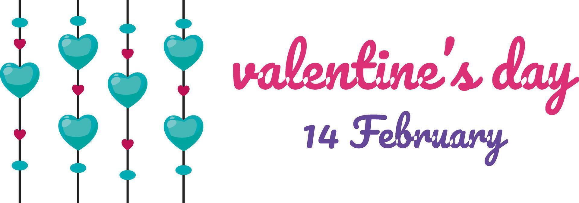 Creative concept of Happy Valentines Day card set vector