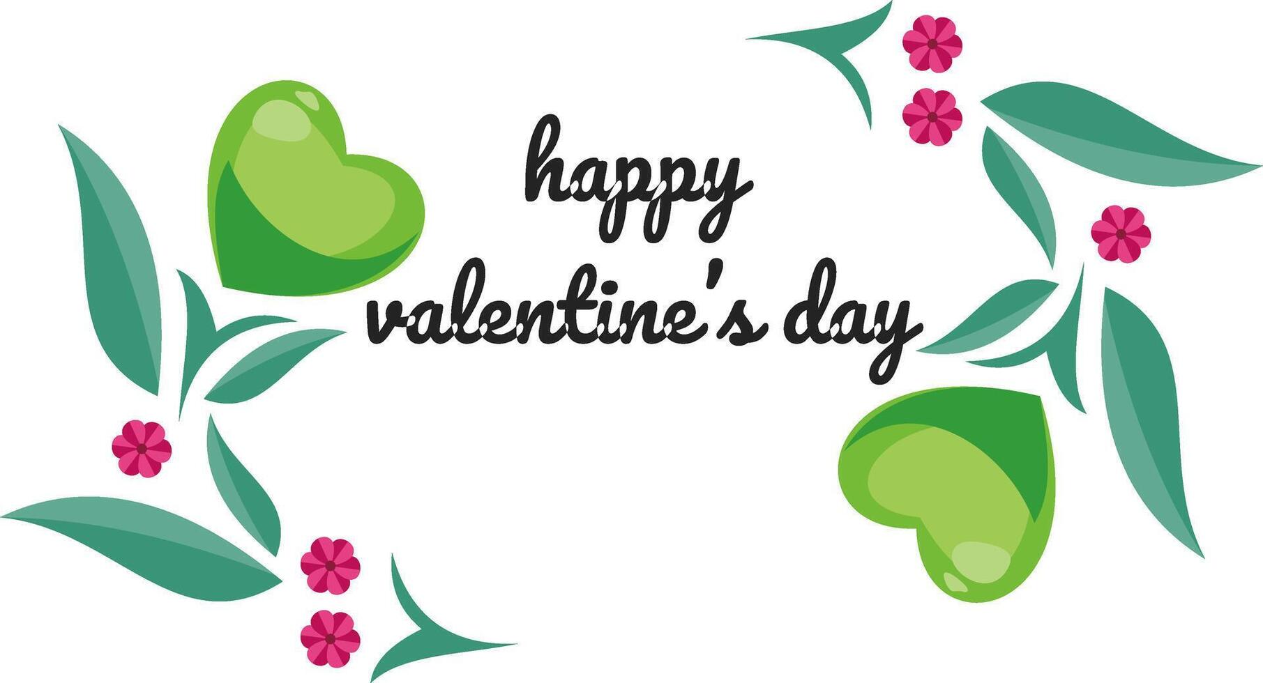 Creative concept of Happy Valentines Day card set vector