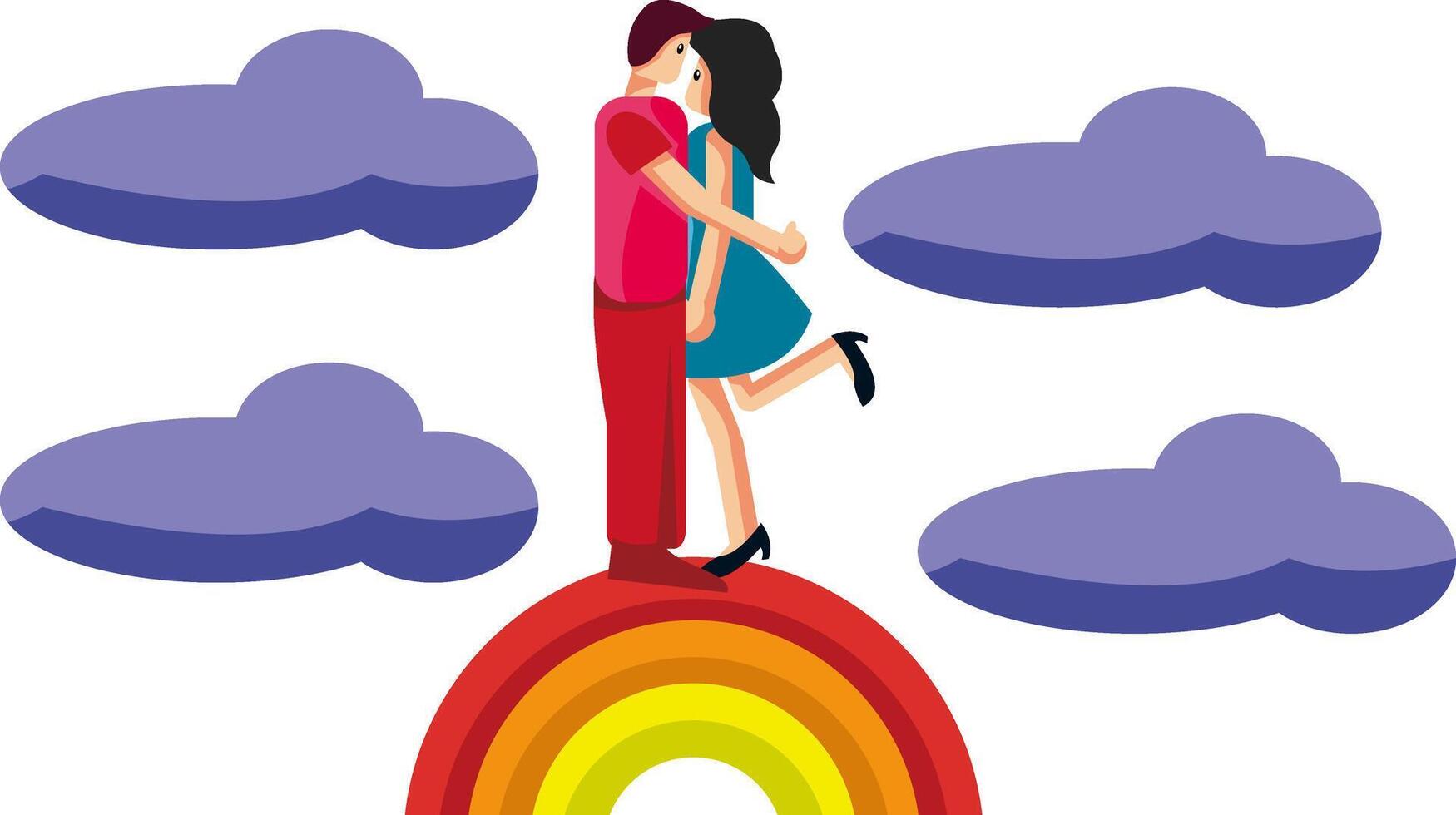 Creative concept of Happy Valentines Day card set vector
