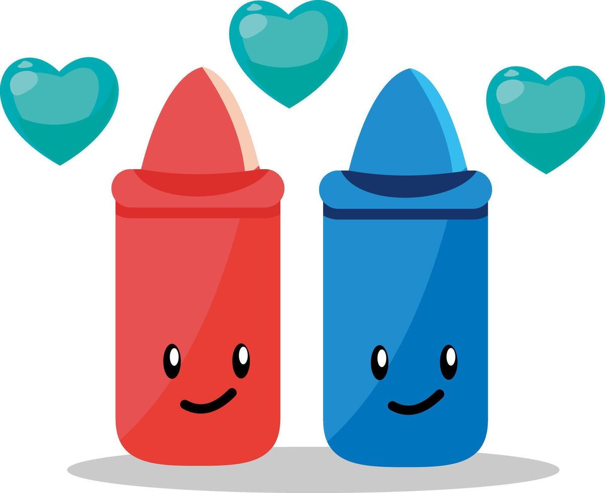 Creative concept of Happy Valentines Day card set vector
