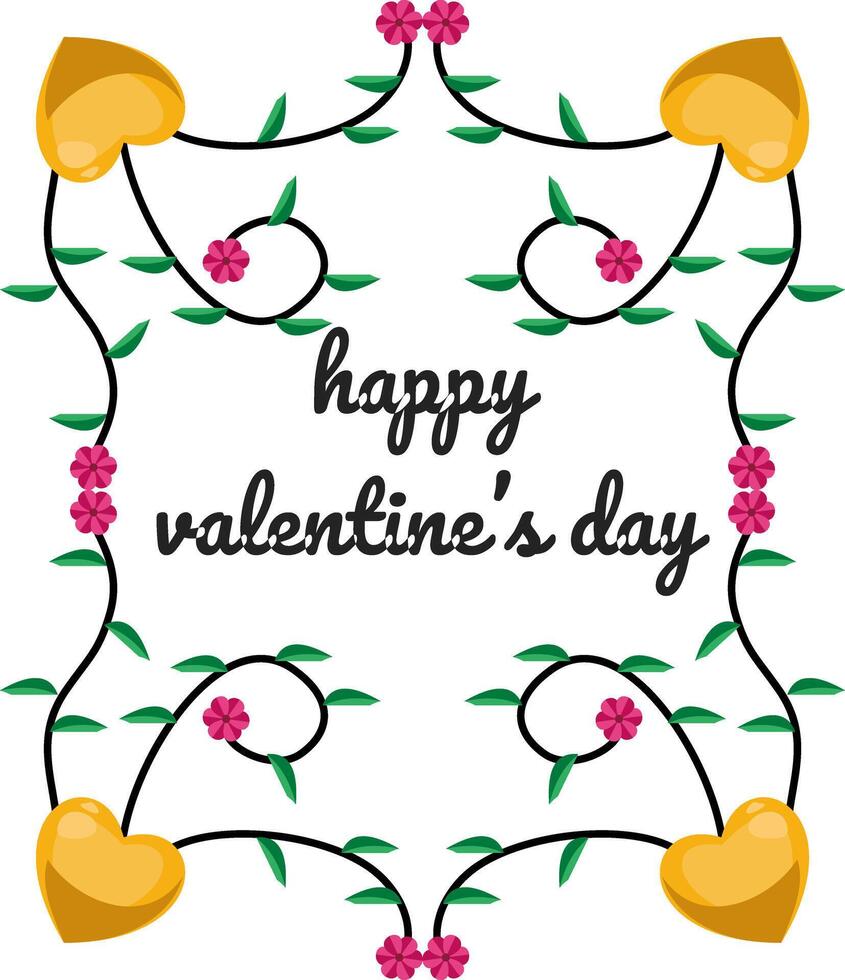 Creative concept of Happy Valentines Day card set vector