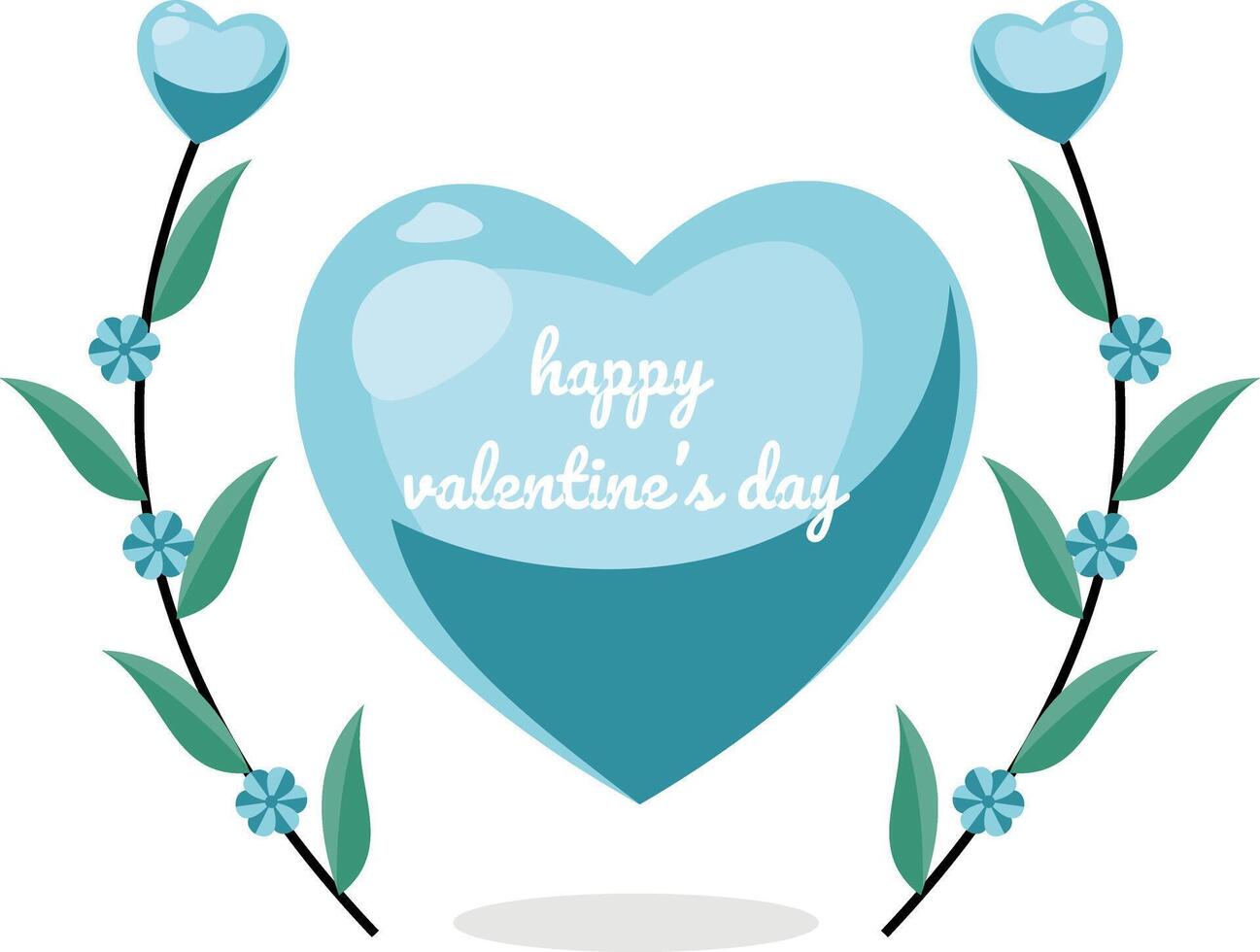 Creative concept of Happy Valentines Day card set vector