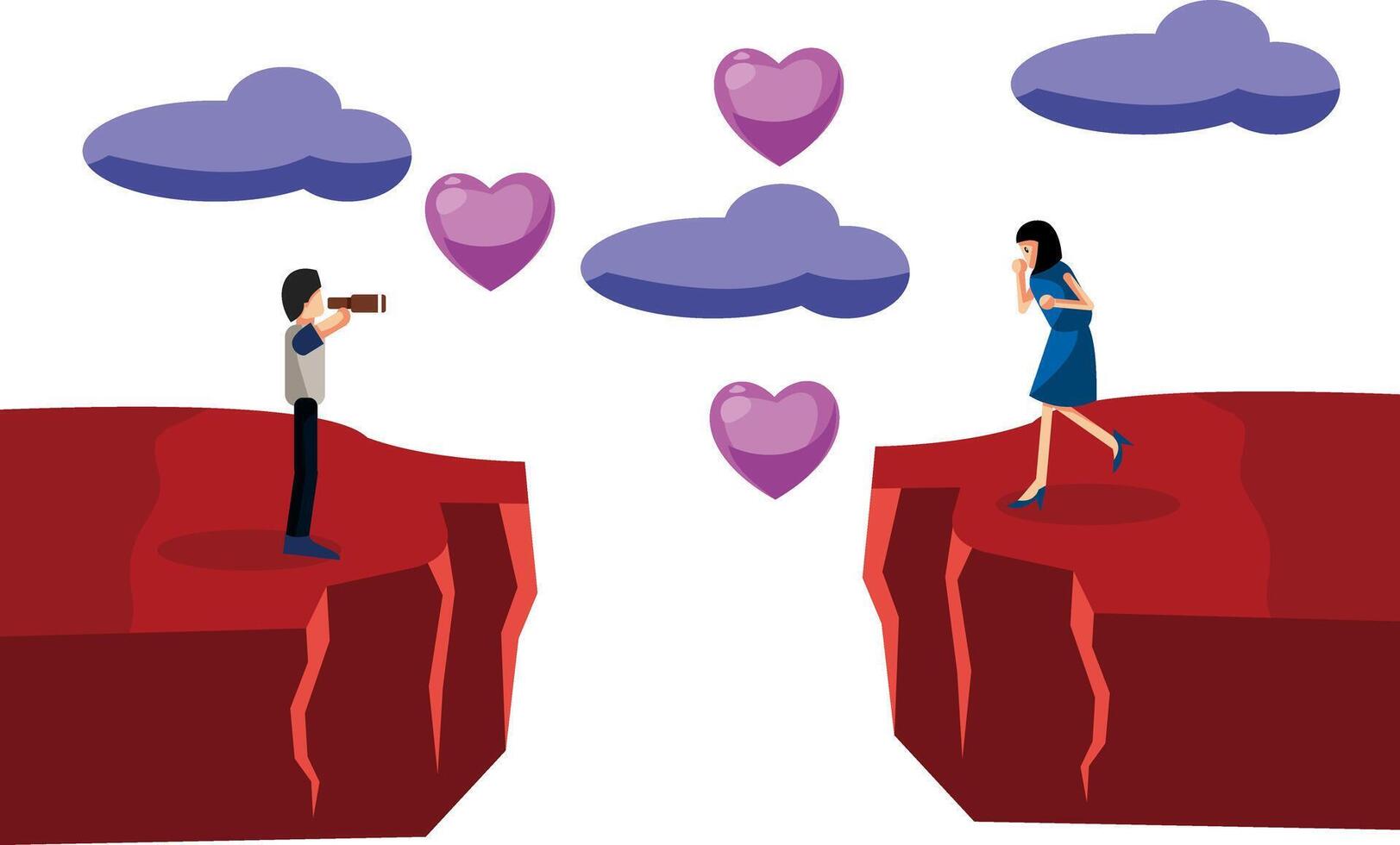 Creative concept of Happy Valentines Day card set vector