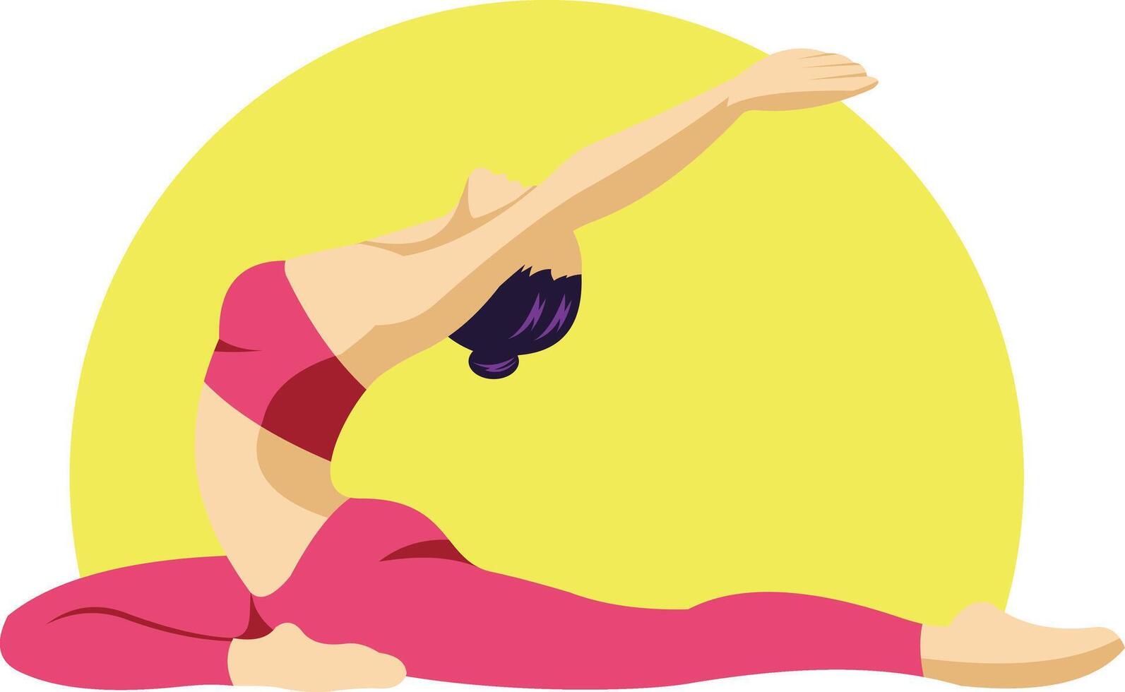 Meditation Practice Yoga Colorful Fitness Concept. Vector illustration