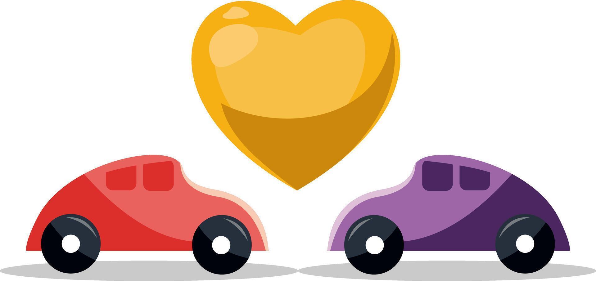 Creative concept of Happy Valentines Day card set vector
