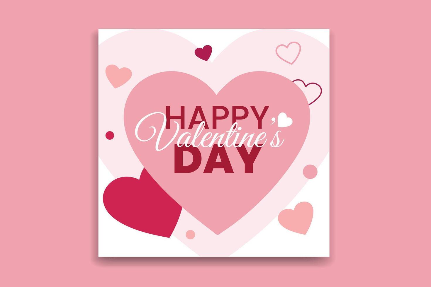 simple happy valentines day celebration design vector