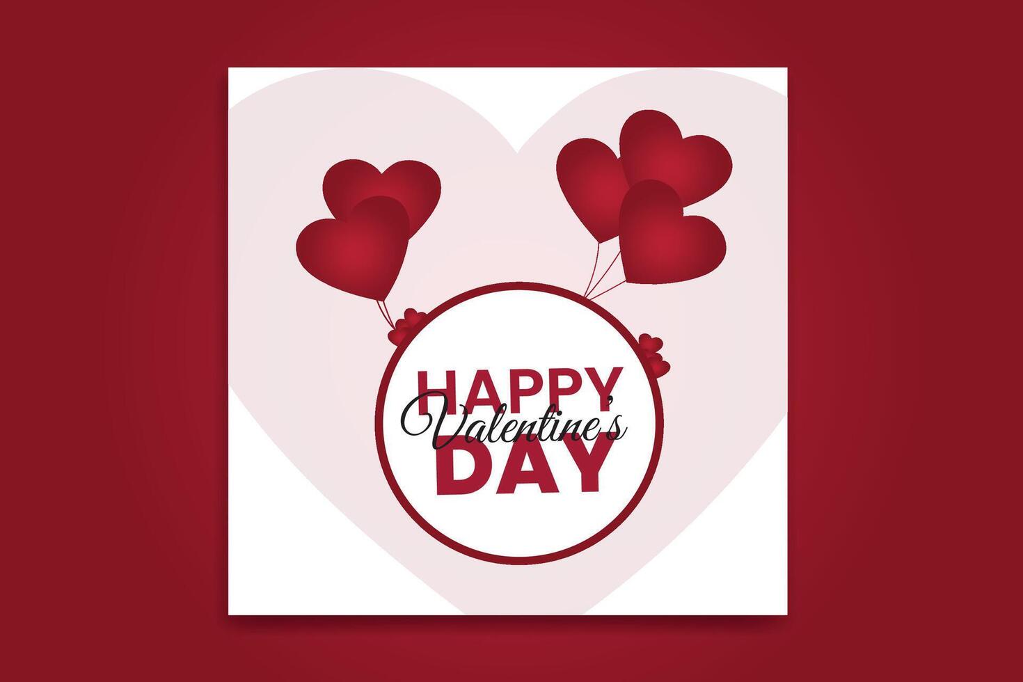 simple happy valentines day celebration design vector