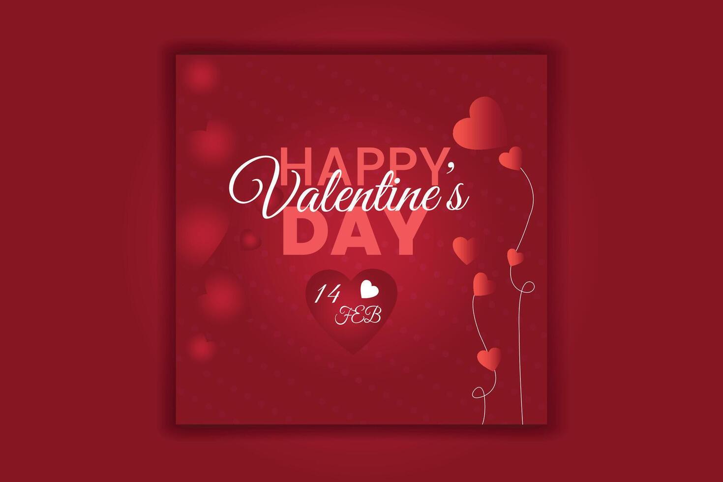 simple happy valentines day celebration design vector