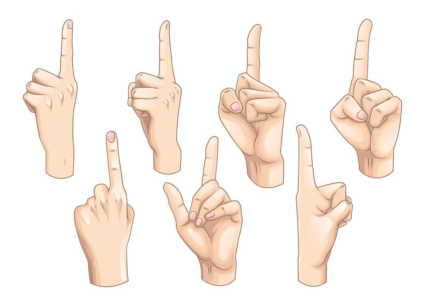 hands pointing upward vector