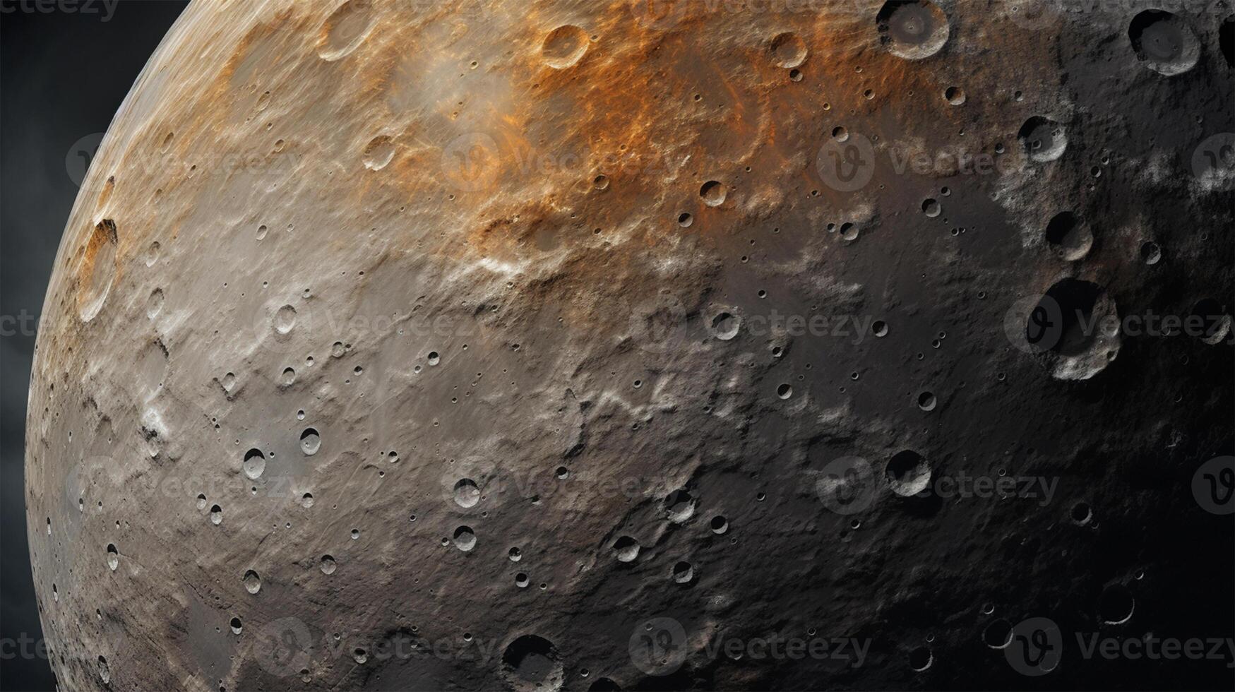 AI generated Mercury surface texture background photo