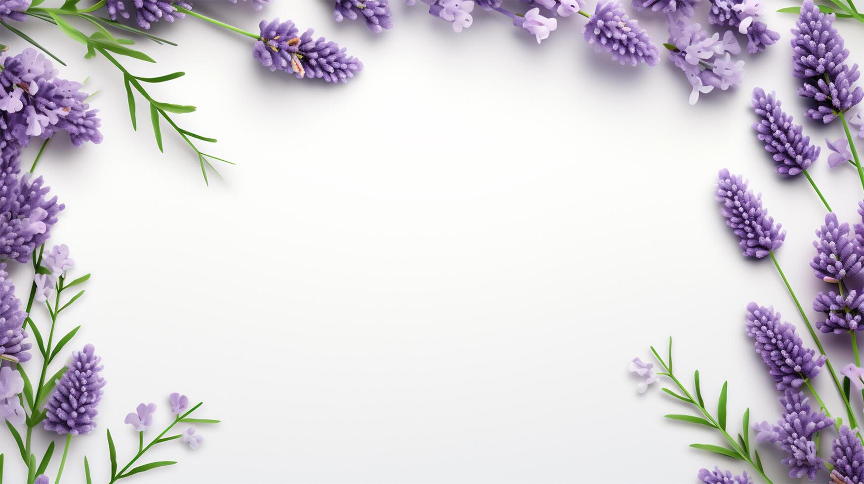 AI generated Aerial View Lavender Display for Background photo