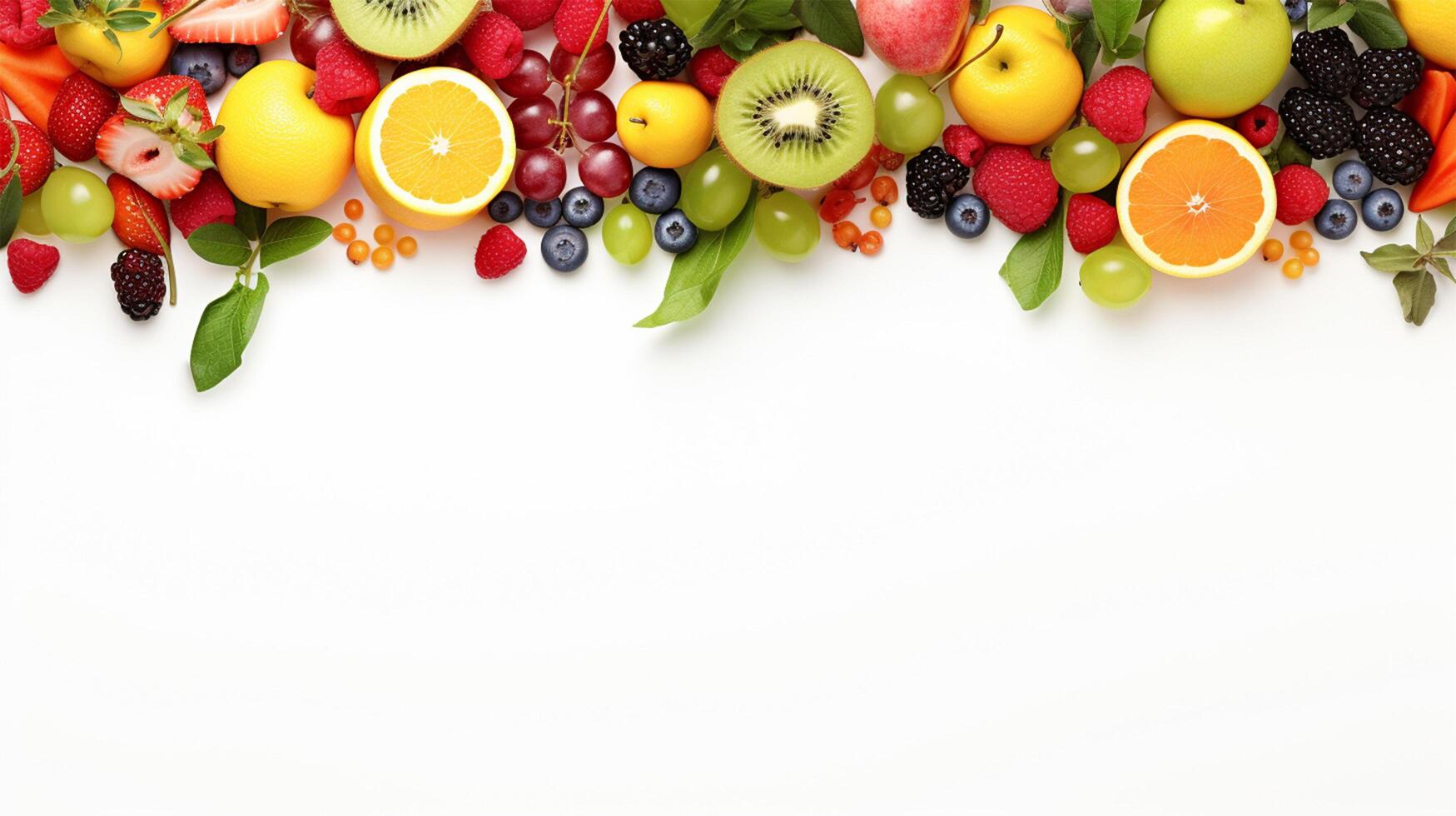 AI generated Fresh Mixed Fruits Display photo