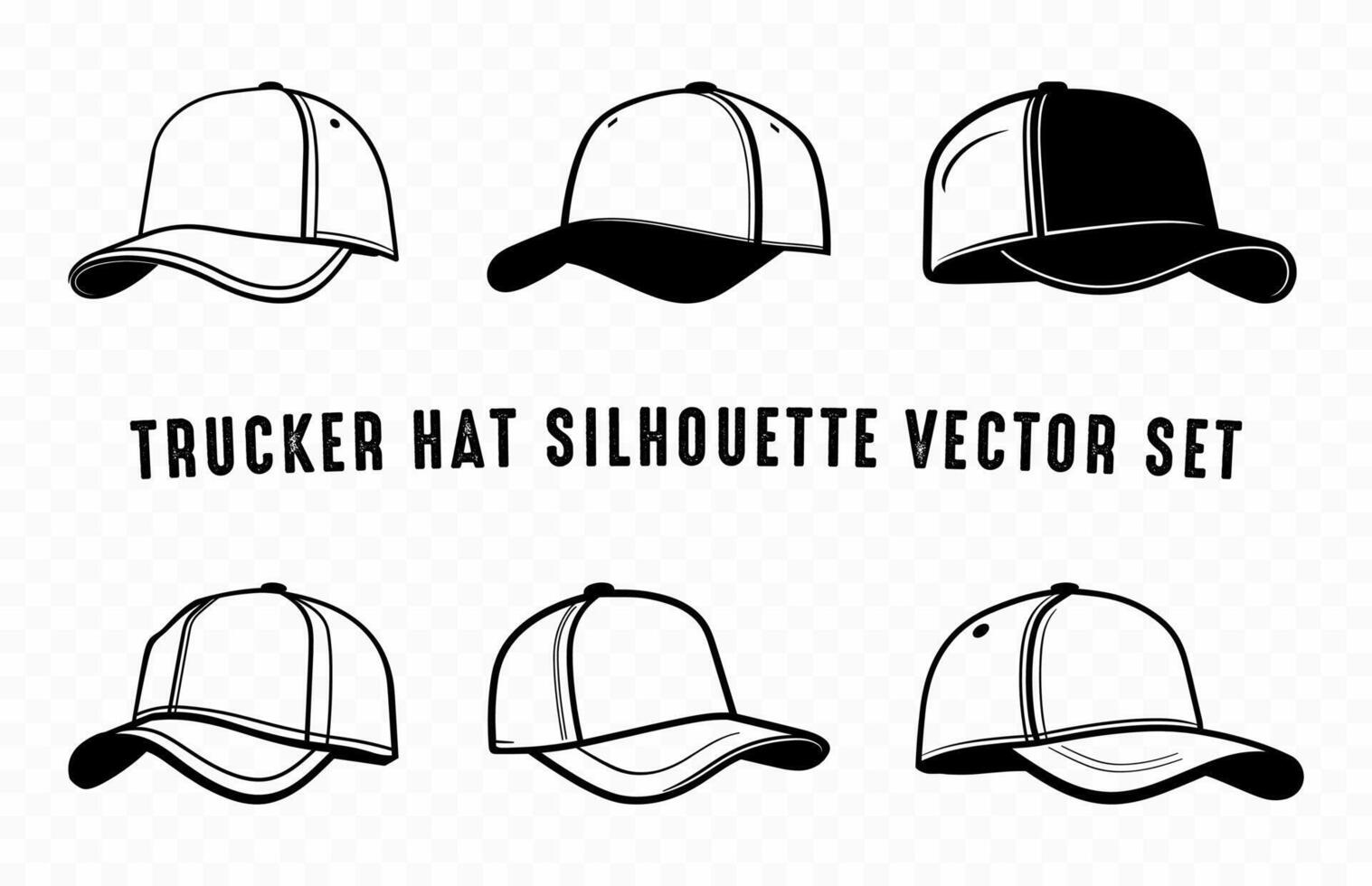 Free Trucker Hat Silhouette outline Vector free