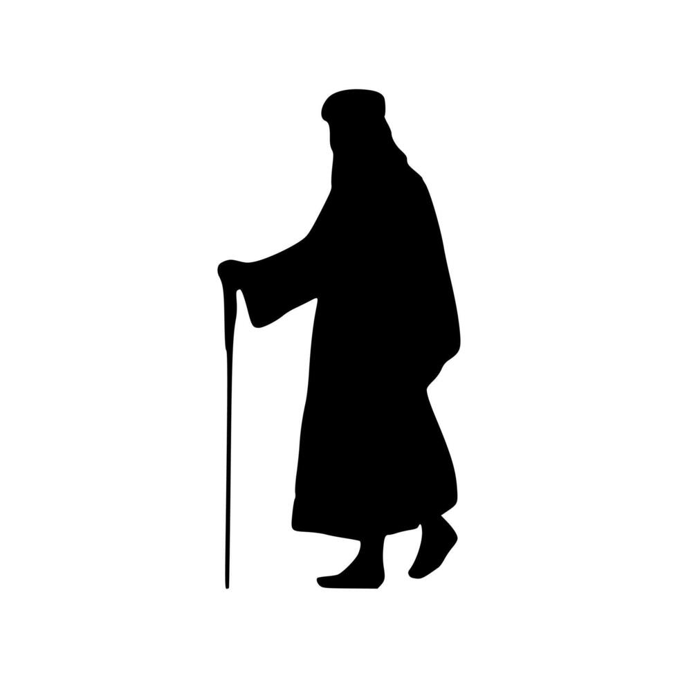 Shepherd icon. Shepherd Silhouette vector